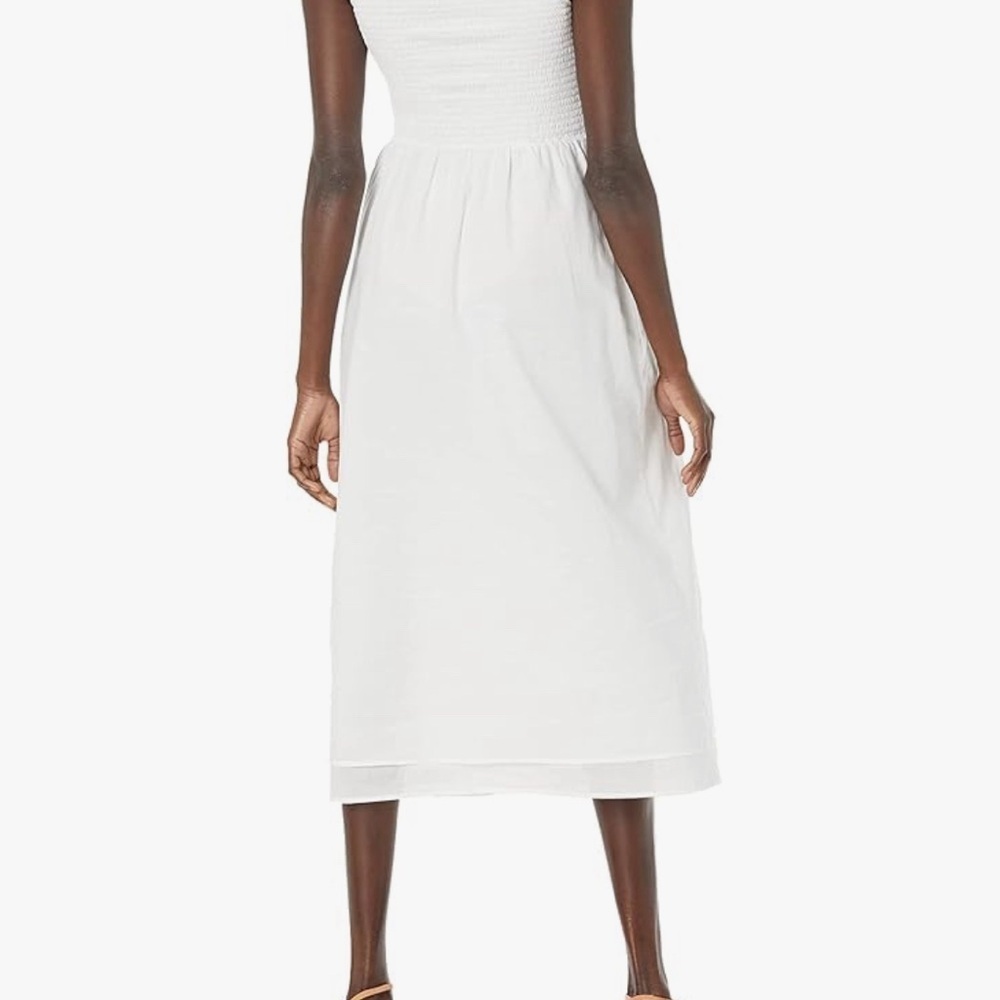 NWT Joie Smocked Midi Dress Lory Size Small in Bright White - Picture 2 of 5
